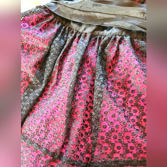 BETSEY JOHNSON Y2k Strapless Black Lace Hot Pink Satin Slip Zip Mini Dress - Picture 9 of 16